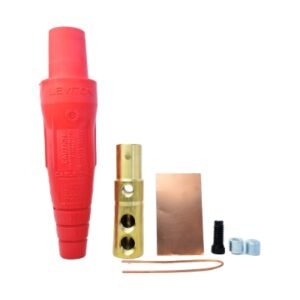 Conector unipolar hembra 400A 600V 2 tornillos fijación 1/0-4/0 rojo