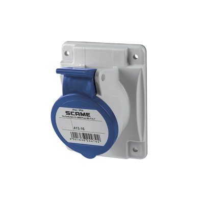 Tomacorriente p/empotrar inclinado 3x16A+T 250V IP44 9h Optima