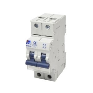 Interruptor termomagnético 2x6A 10kA 240/415V tipo C DIN