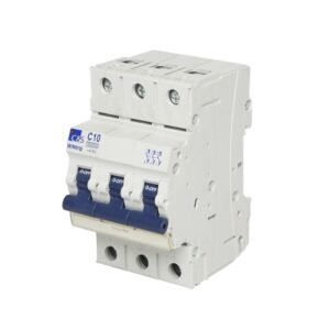 Interruptor termomagnético 3x10A 10kA 240/415V tipo C DIN