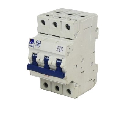 Interruptor termomagnético 3x63A 10kA 240/415V tipo C DIN