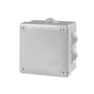 Caja de derivación PVC 100x100x50mm con 7 pasacables PG21 IP55
