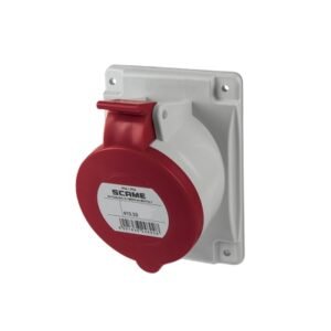 Tomacorriente p/empotrar inclinado 3x32A+T 415V IP44 6h Optima