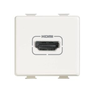 Toma de video HDMI 2 módulos blanco Matix