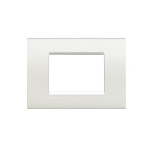 Placa de tecnopolímero 3 módulos rectangular blanco Living-Light