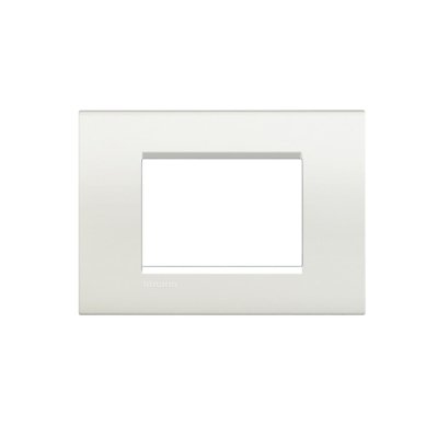 Placa de tecnopolímero 3 módulos rectangular blanco Living-Light