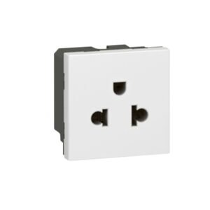Tomacorriente universal 2x16A+T 250V 2 módulos blanco Mosaic
