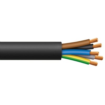 Cable RV-K 5G4mm2, 0.6/1kV XLPE/PVC negro, clase 5, x metro lineal