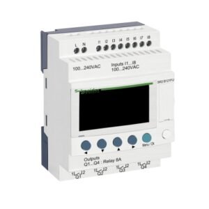 Rele inteligente 8 entradas 4 salidas 100-240VAC con reloj