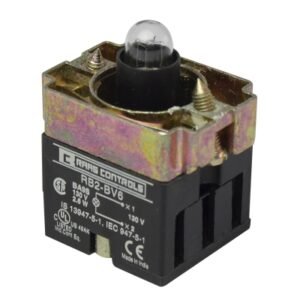 Cuerpo de luz piloto 22mm 130VAC incandescente c/lámpara 2.6W