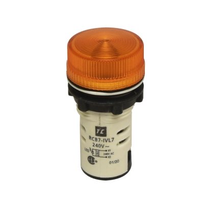 Piloto ámbar 240VAC plástico