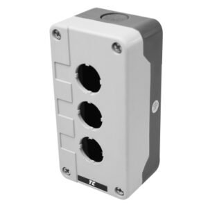 Caja vacía d/termoplástico para pulsador de 3 orificios 22mm IP65