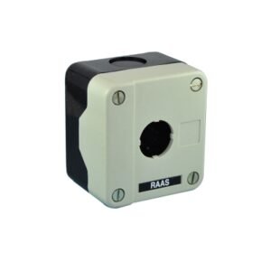 Caja vacía d/termoplástico para pulsador de 1 orificio 22mm IP65