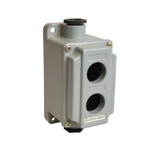 Caja vacía metálica para pulsador de 2 orificios 22mm