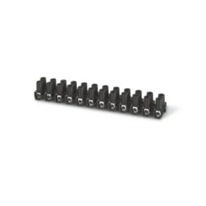 Bornera de regleta 16mm2 12 bornes negro