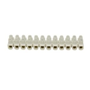 Bornera de regleta 6mm2 12 bornes Nylbloc blanco