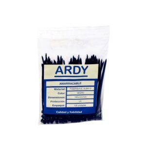 Amarracable negro 100x2.5mm x100und UV