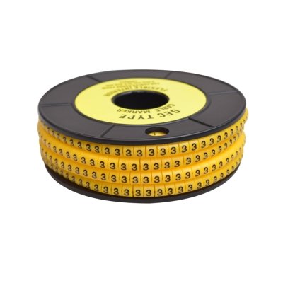 Marcador tubular número: 3 para cable 14-12AWG x1000und