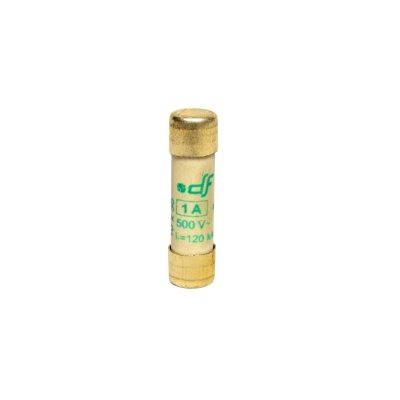 Fusible cartucho 10x38mm s/indicador aM 1A 500VAC 120kA