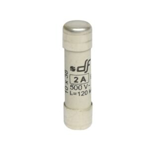 Fusible cartucho 10x38mm s/indicador gG 2A 500VAC 120kA