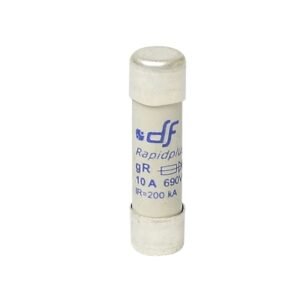 Fusible cartucho 10x38mm ultra rápido 10A 600VAC 100kA gR