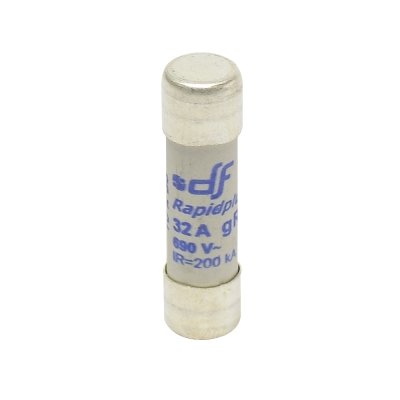 Fusible cartucho 10x38mm ultra rápido 32A 600VAC 100kA gR
