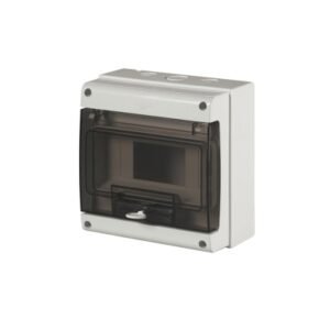 Tablero p/adosar de termoplástico 8 DIN 190x184x106mm con puerta