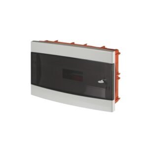 Tablero p/empotrar de termoplástico 18 DIN 270x434x75mm con puerta