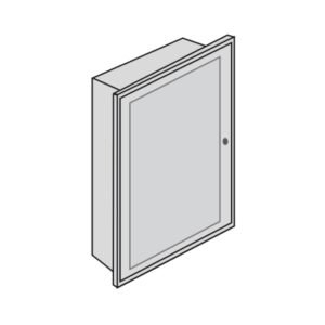 Tablero para empotrar de metal 36 DIN 340x590x90mm con puerta