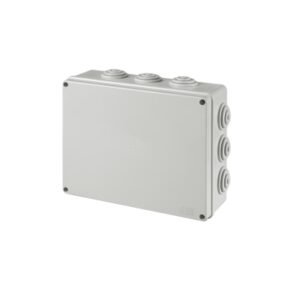 Caja de derivación PVC 190x140x70mm con 10 pasacables PG29 IP55