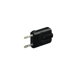 Enchufe con espigas redondas 2x10A 250V PVC reversible