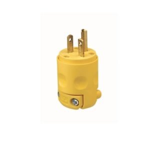 Enchufe plano 2x20A+T 250V NEMA 6-20P PVC amarillo