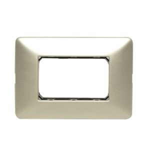 Placa de aluminio 3 módulos natural Matix