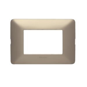 Placa de aluminio 3 módulos champagne Matix