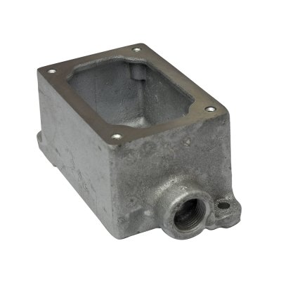 Caja rectangular para interruptor y pulsador, 1 salida 3/4¨, CL1.DIV1 UL