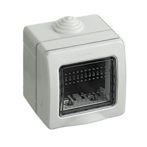 Caja para adosar 2 módulos c/tapa transparente Idrobox Matix IP55