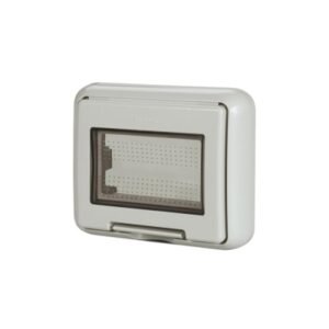 Cubierta p/empotrar para 3 módulos c/tapa transparente s/adaptadores Unibox IP55