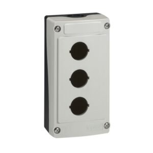 Caja vacía d/termoplástico para pulsador de 3 orificios 22mm IP66