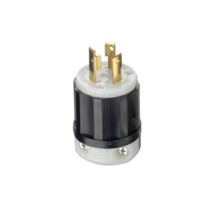 Enchufe plano 2x15A+T 125/250V NEMA 5-15P nylon negro