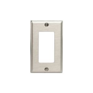 Placa decora (1 gang) de acero inoxidable