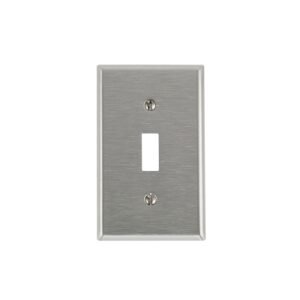 Placa para 1 interruptor palanca de metal acero inoxidable