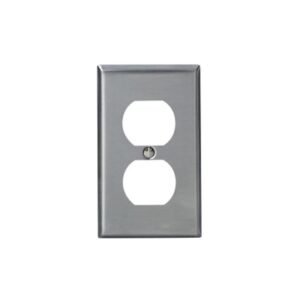 Placa para tomacorriente doble de acero inoxidable
