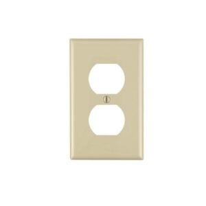 Placa para tomacorriente doble de nylon marfil