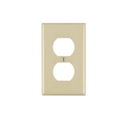Placa para tomacorriente doble de nylon marfil