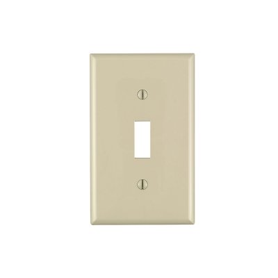 Placa para 1 interruptor palanca de nylon marfil