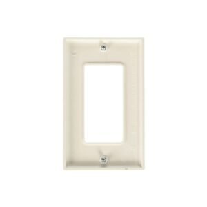 Placa decora (1 gang) de nylon blanco