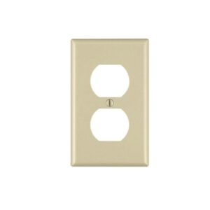 Placa para tomacorriente doble de bakelita marfil