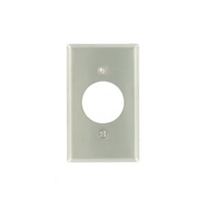 Placa para tomacorriente simple de acero inoxidable 1.60 20/30A