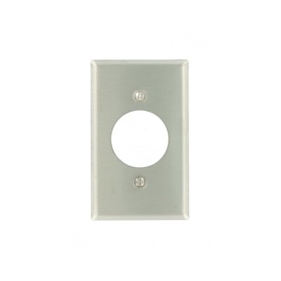Placa para tomacorriente simple de acero inoxidable 1.60 20/30A