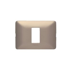 Placa de aluminio 1 módulo champagne Matix